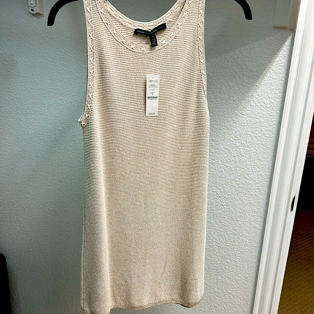 White House Black Market Brand New sleeveless holiday sweater